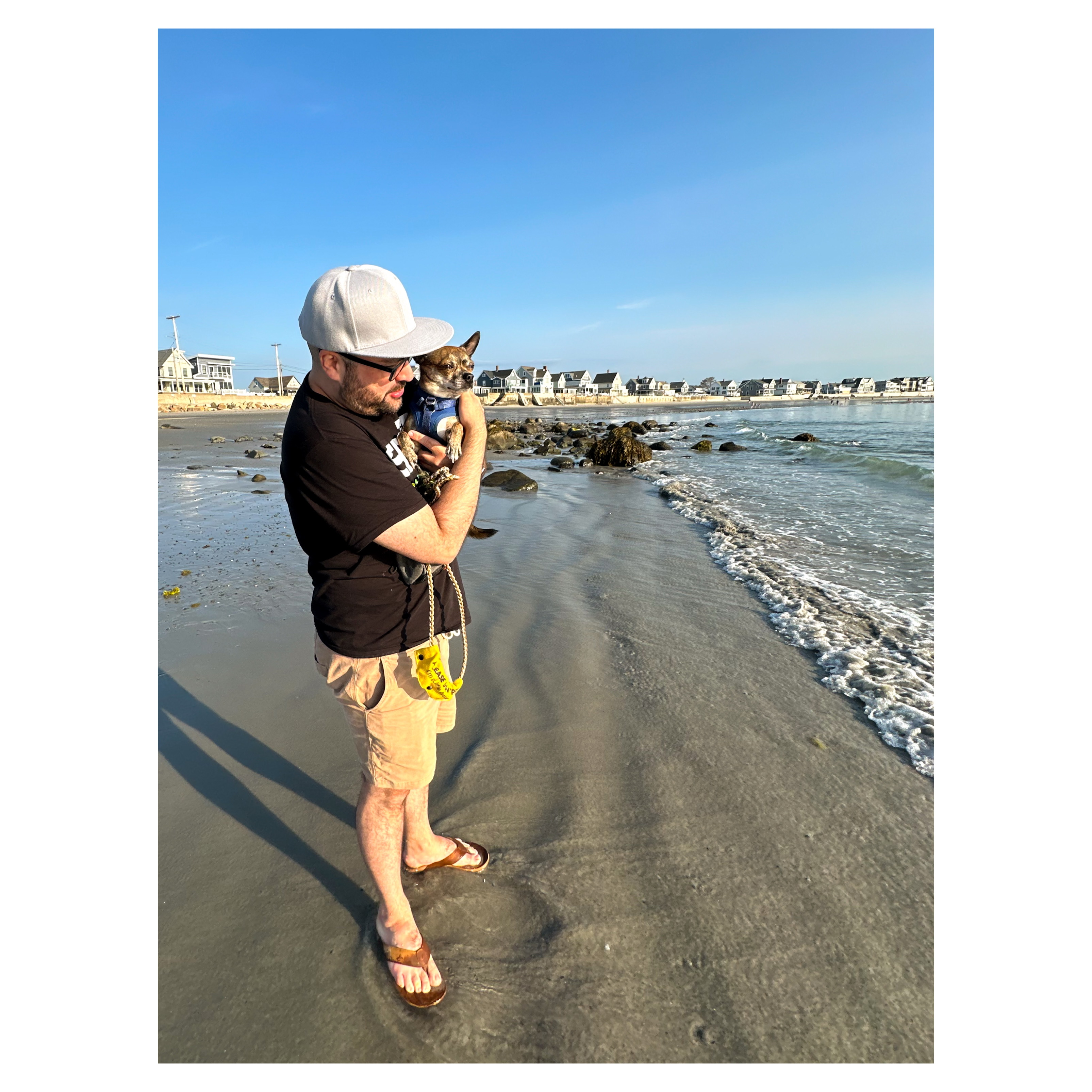 Patrick and Freddie at the oceanside