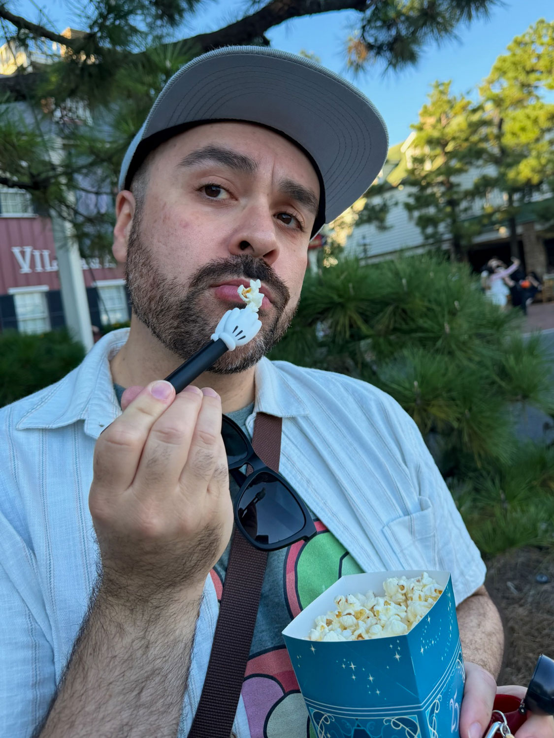 Patrick and his popcorn tongs